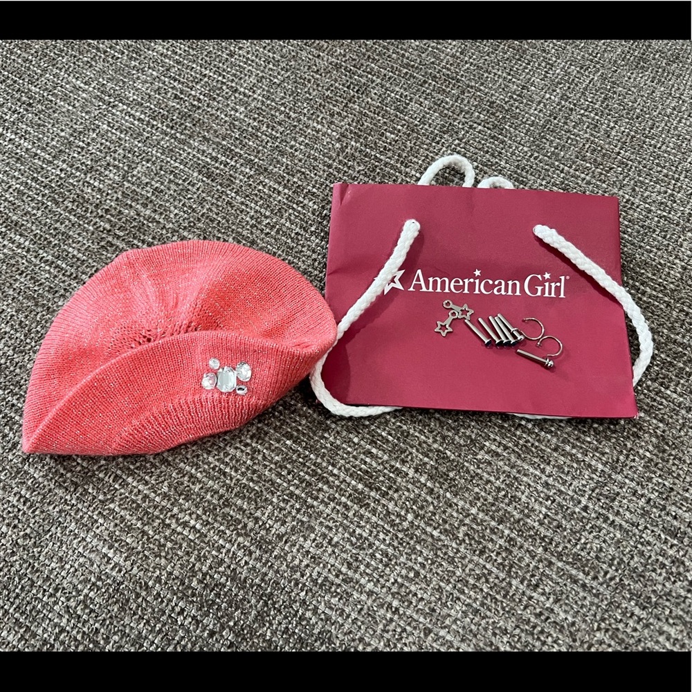 American Girl Hat and Earrings